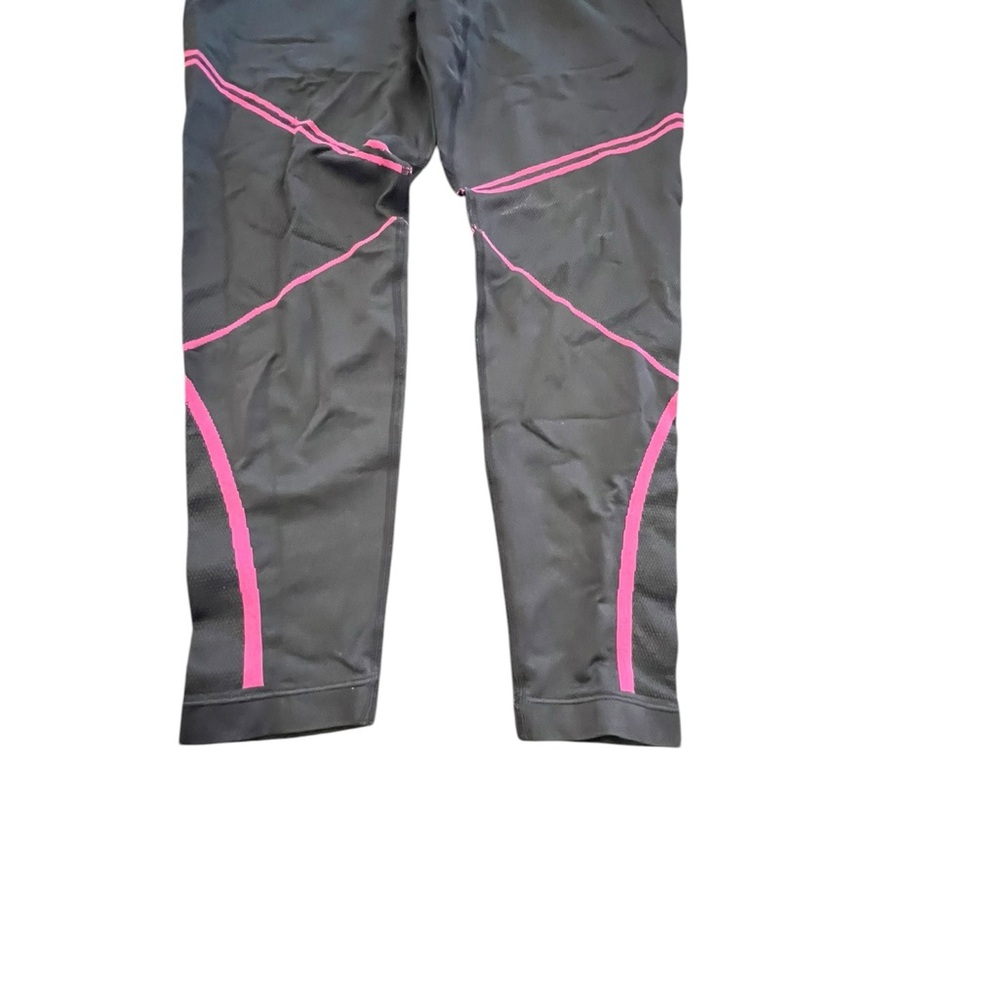 Livi Women's Seamless 7/8 High Rise Leggings 14/16 Sporty Gym Active Black‎ Pink - Picture 2 of 12